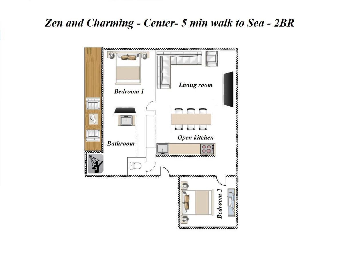 Zen And Charming - Center -5 Min Walk To Sea- 2Br Apartment Ница Екстериор снимка